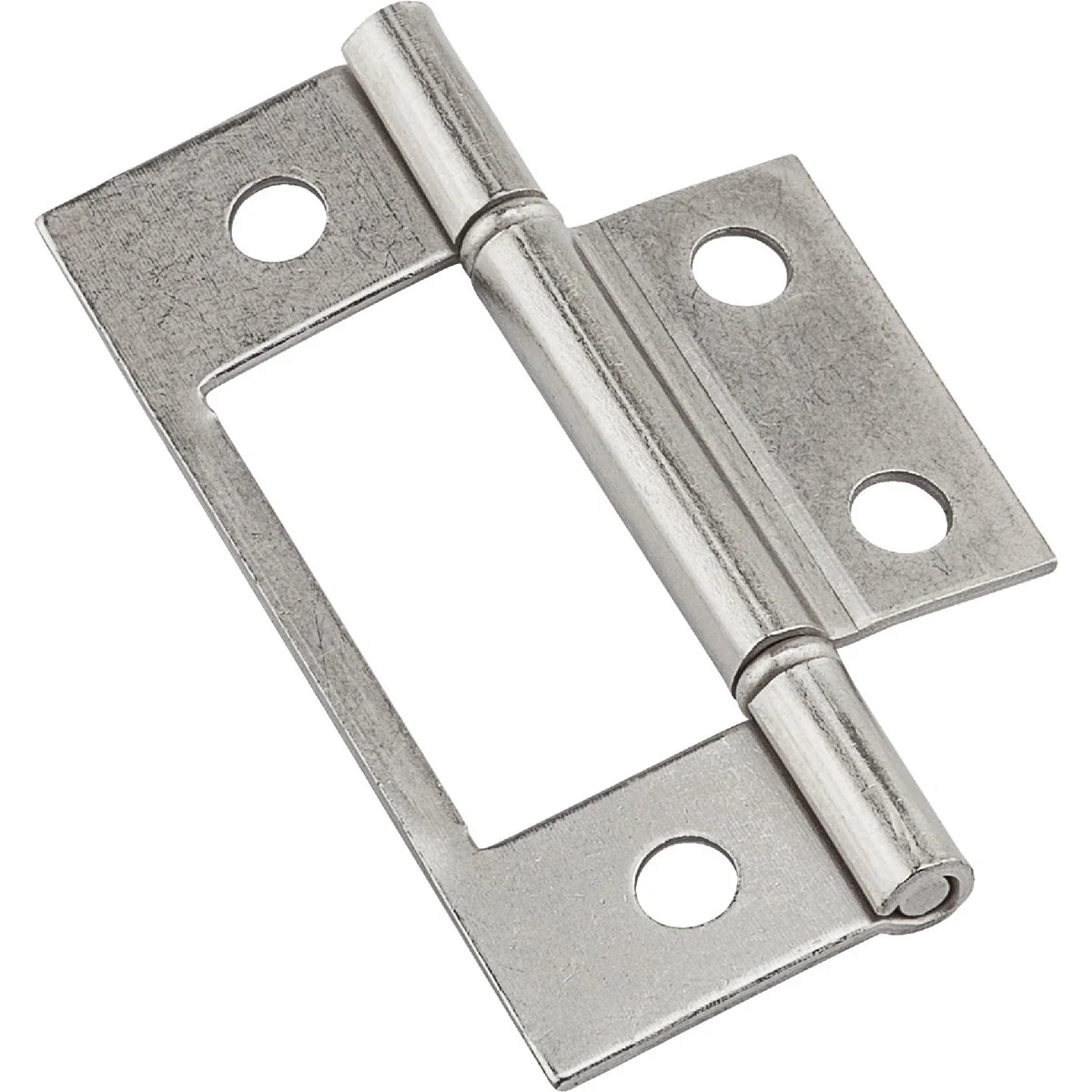 Excellent National Non-Removable Pin Surface Mount Satin Nickel Bi-Fold Door Hinge Natural