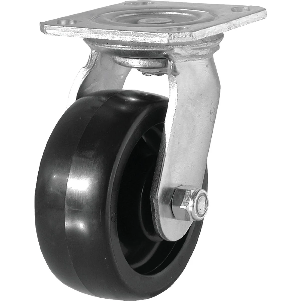 Verified Shepherd 5 In. Medium-Heavy-Duty Polypropylene Swivel Plate Caster Convenient