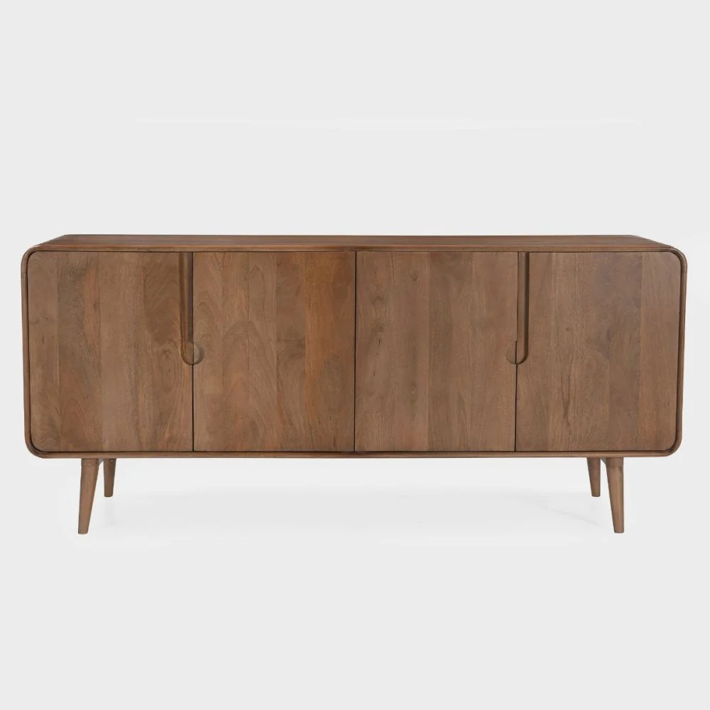 Dependable Moda 4 Door TV Stand Cabinet Green