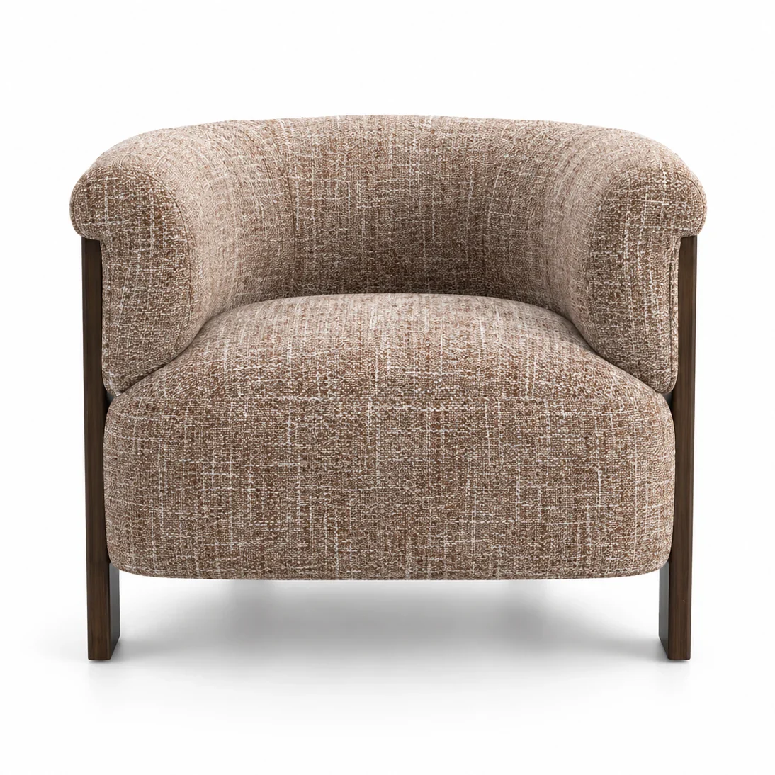 Contemporary Solace Modern Upholstered Armchair with Ash Wood Legs Official