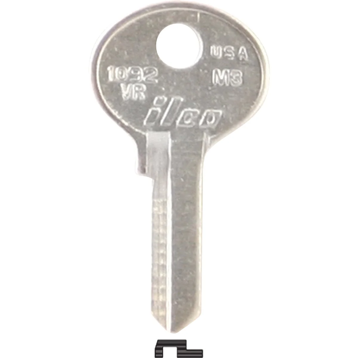 Pure ILCO Master Nickel Plated Padlock Key M3 10-Pack Modern