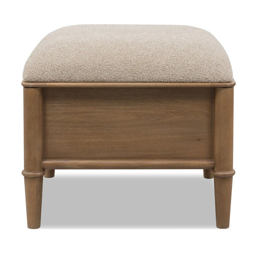 Exclusive Lennox Upholstered Storage Ottoman in Claystone Outstanding