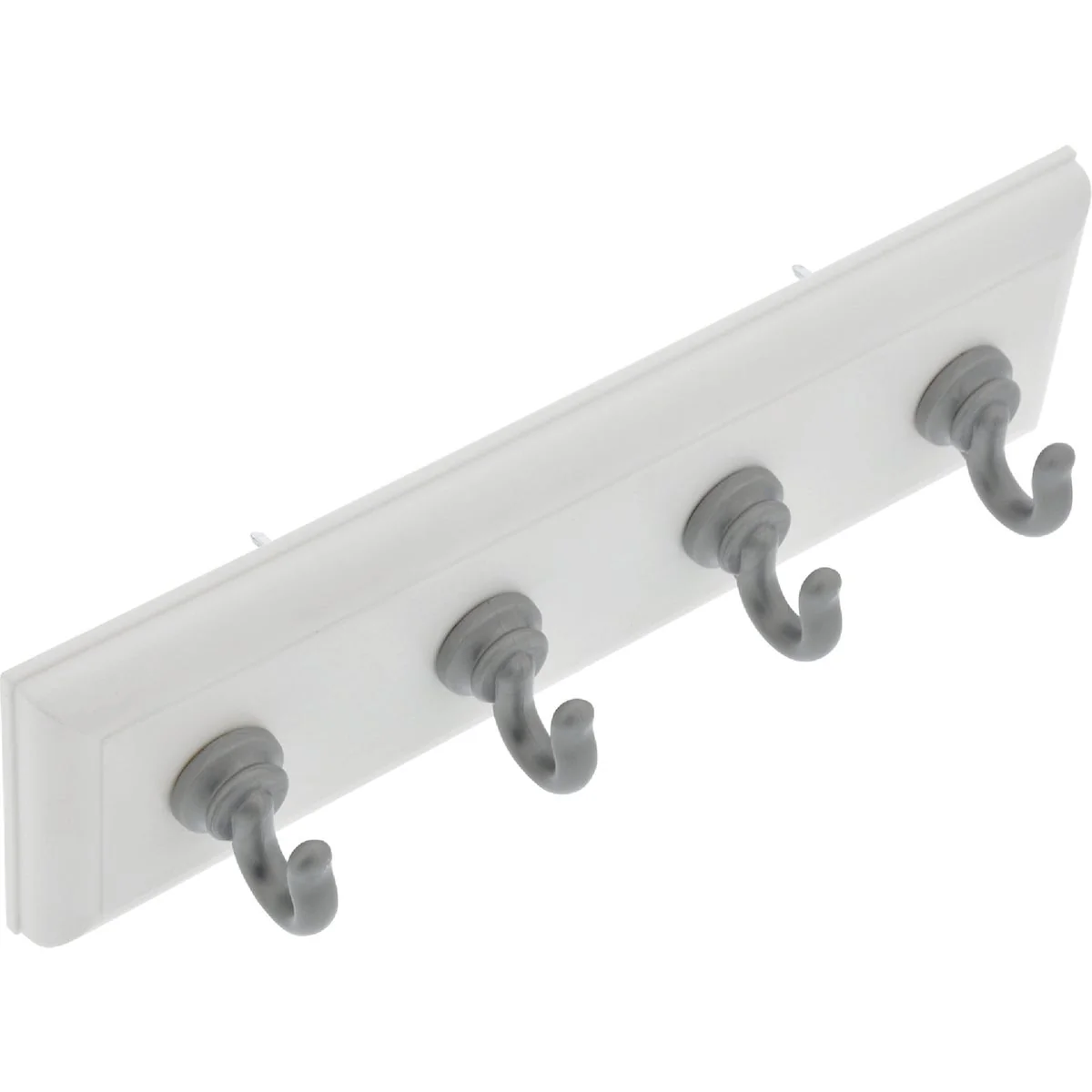 Eco-Friendly Hillman High and Mighty 10 Lb. Capacity White Key Rail with Silver Hooks Selected