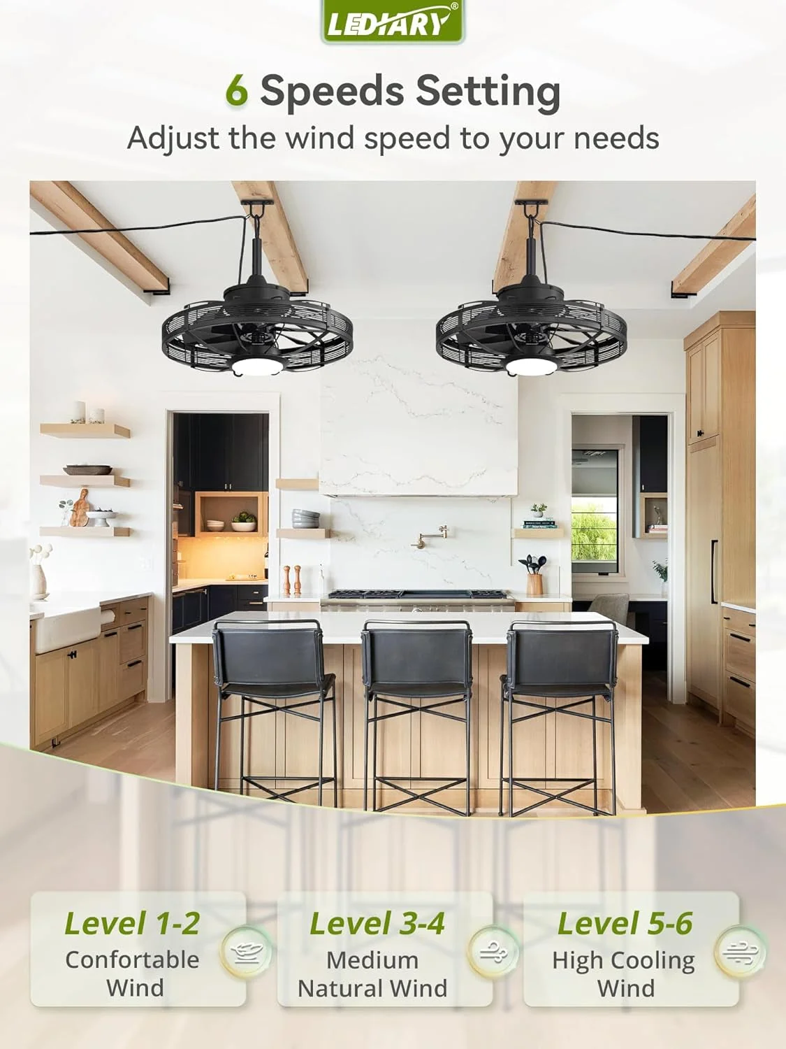 Carefully Designed Outdoor Ceiling Fan With Lights IP65 Weather resistant User-Friendly