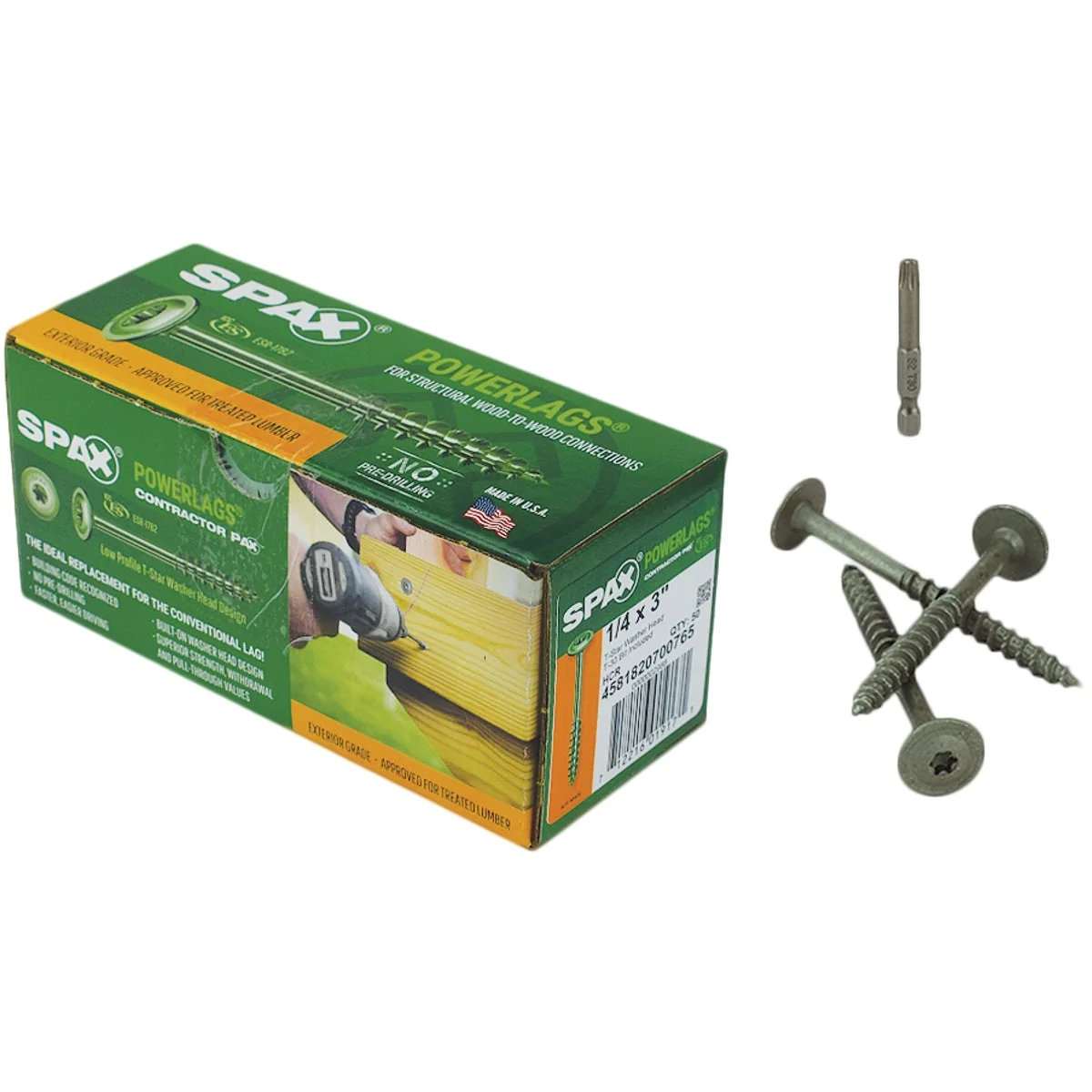 High-End Spax PowerLags 1 4 In. x 3 In. Washer Head Exterior Structure Screw 50 Ct. First-Class