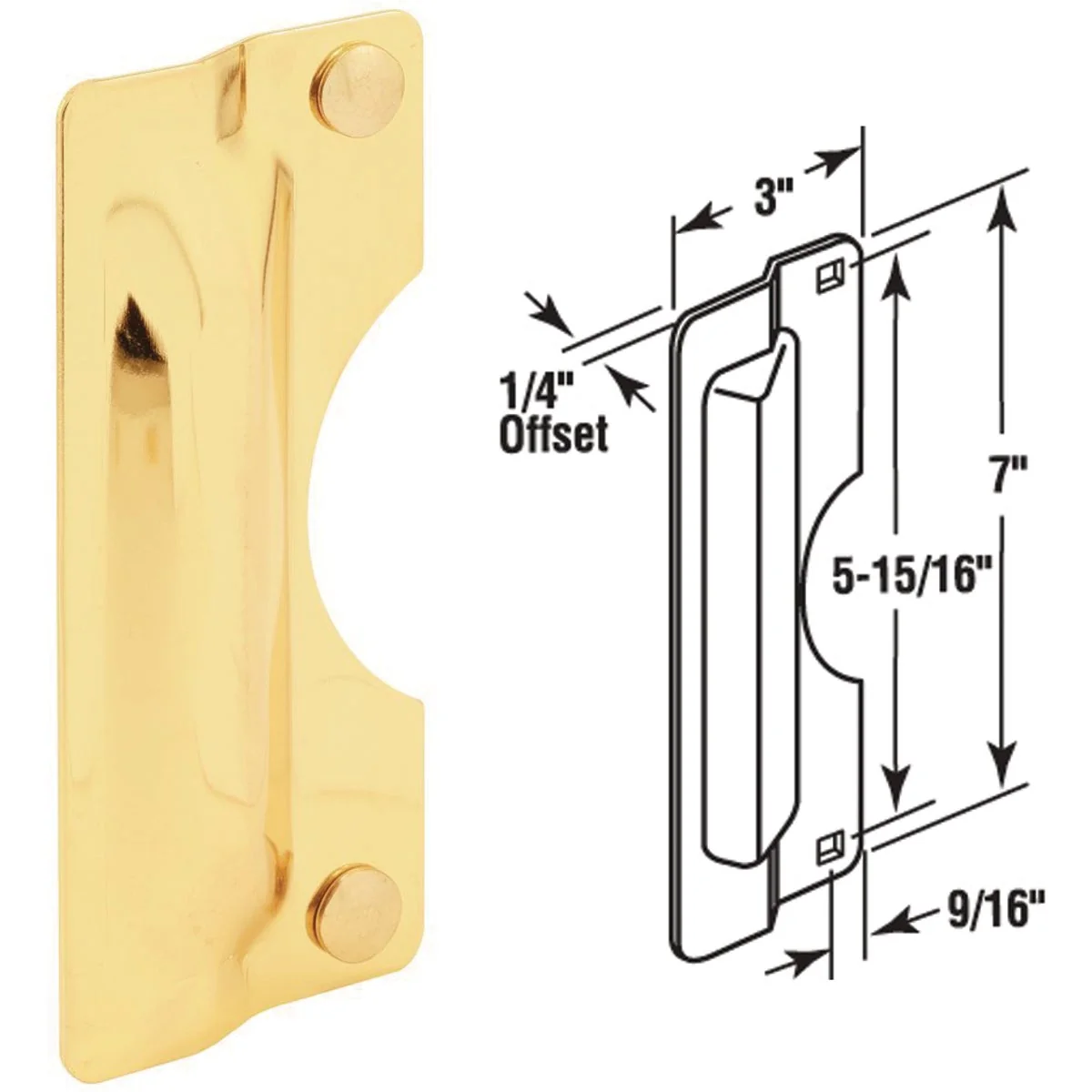 Comfortable Defender Security 3 In. x 7 In. Polished Brass Latch Guard High-Quality