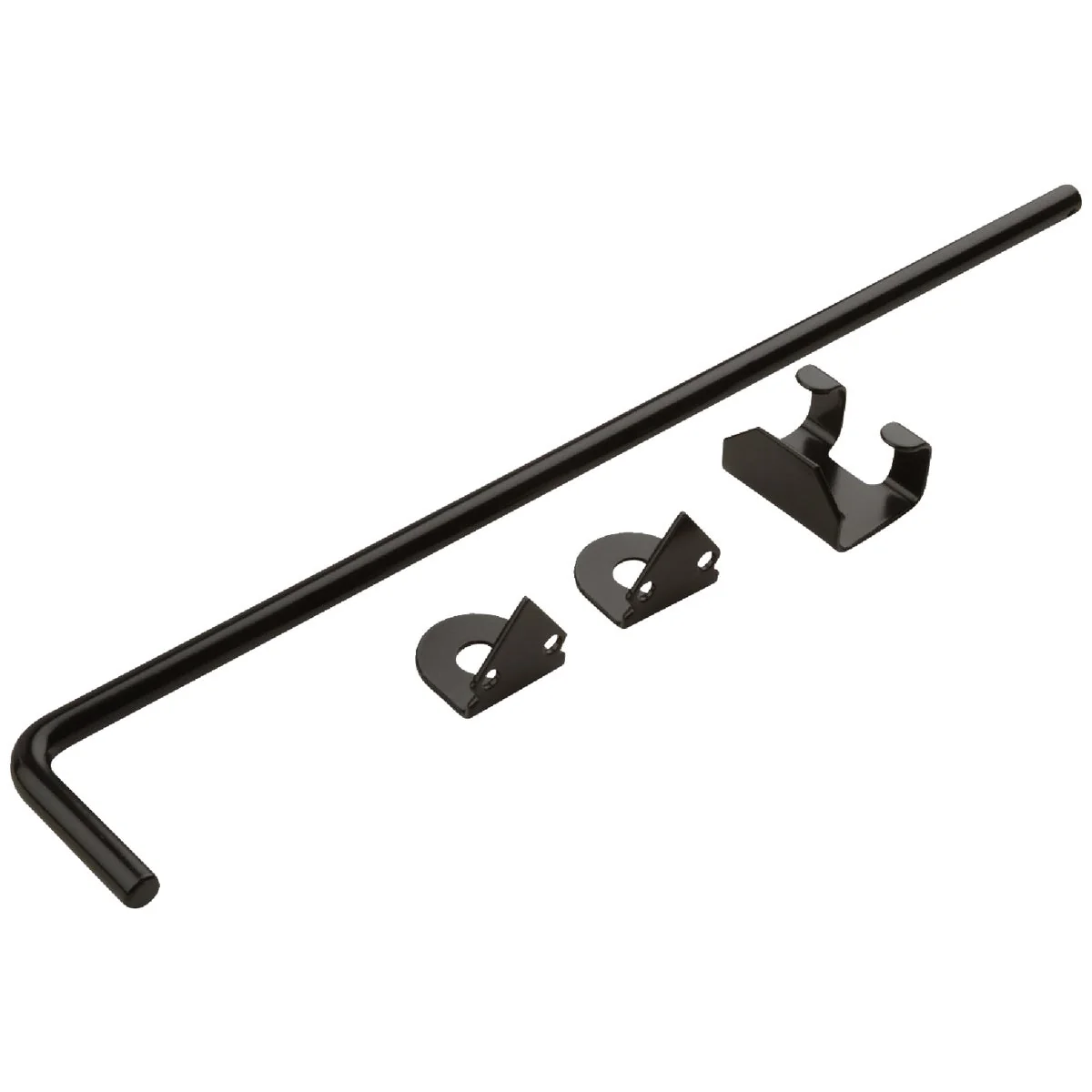 Functional National 1 2 In. X 18 In. Black Steel Cane Bolt Safe