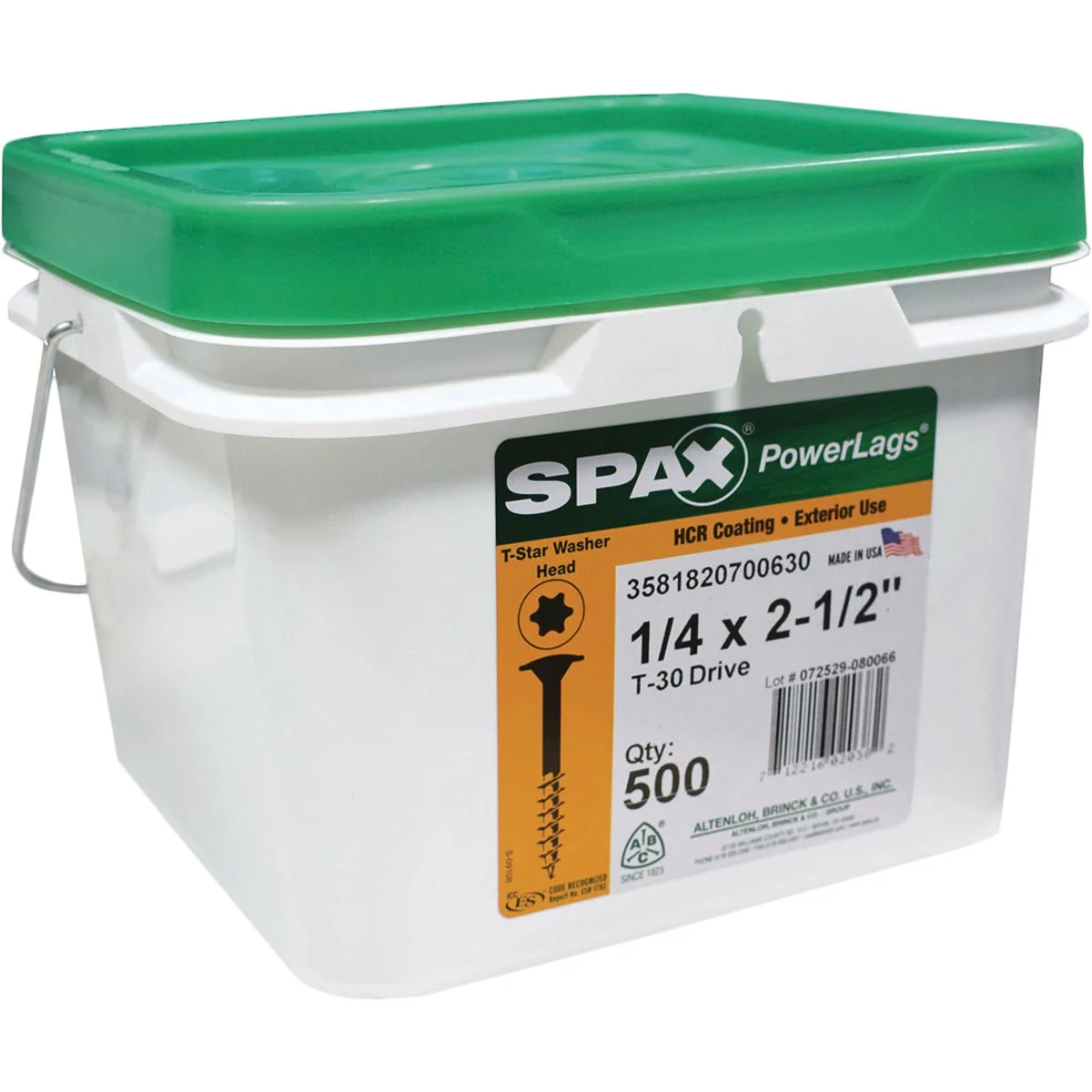 Premium Spax PowerLags 1 4 In. x 2-1 2 In. Washer Head Exterior Structure Screw 500 Ct. Fast