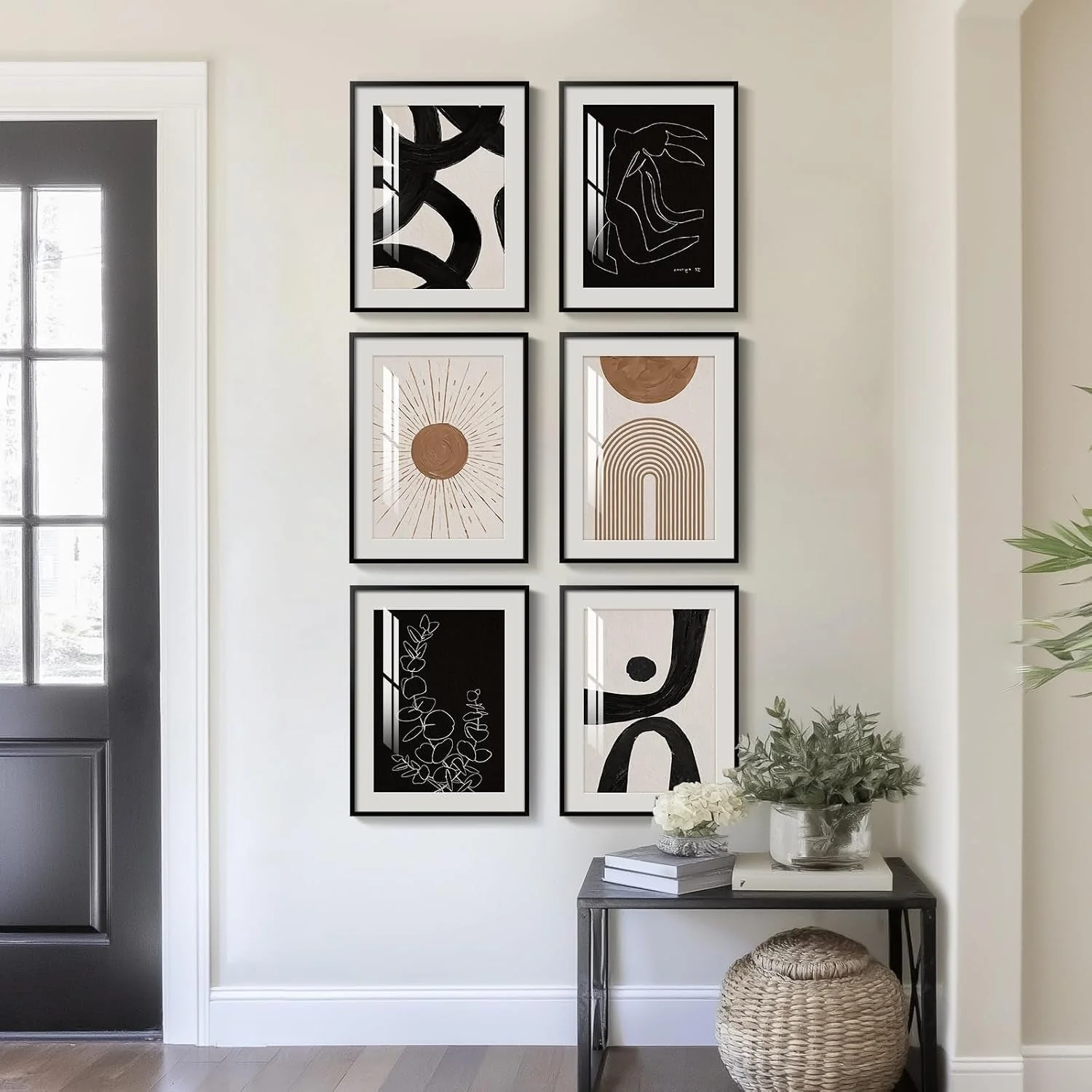 Exclusive Sturdy Framed Boho Wall Art 11x14 Black White Inches Expertly Made