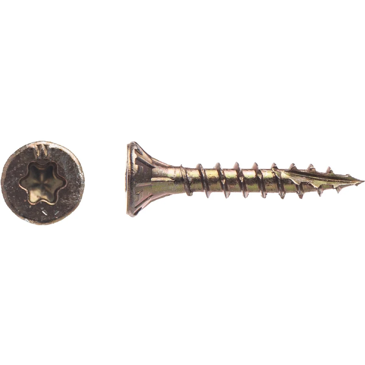 Durable Big Timber 8 x 1 In. Yellow Zinc Flat Head Wood Screw 274 Ct. 1 Lb. Original