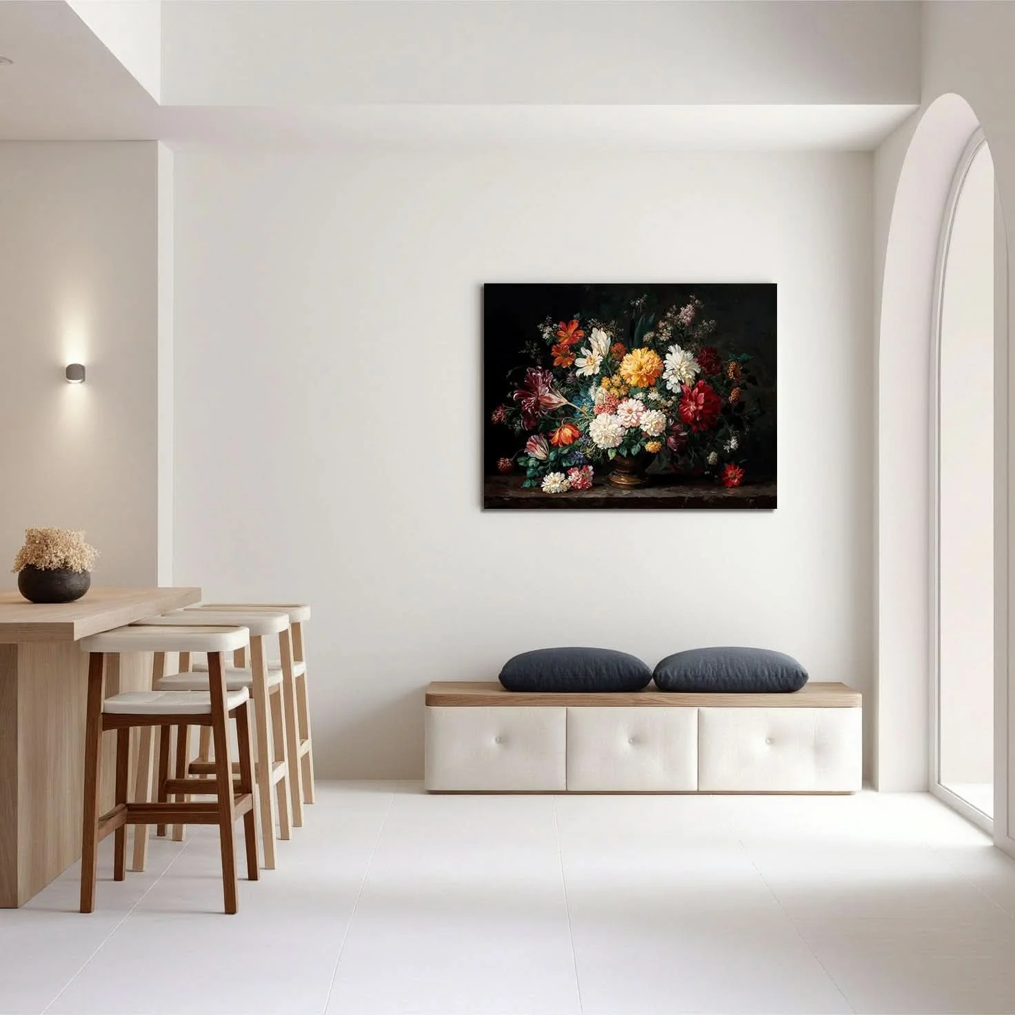 Next-Generation Canvas Wall Art 24x36 Colorful Floral Masterpiece Edition Quality