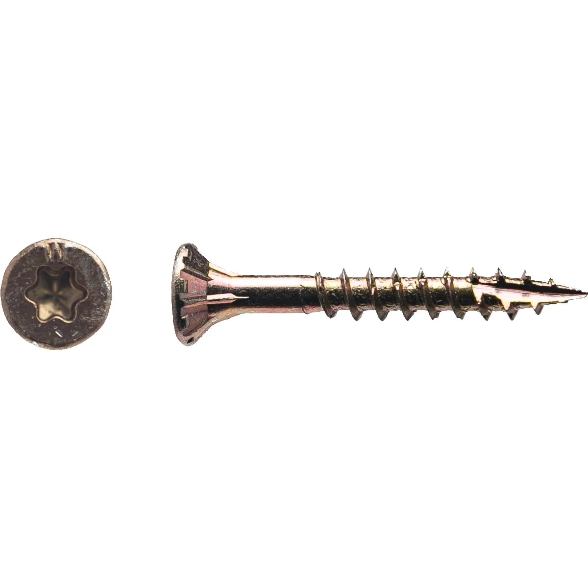 Eco-Friendly Big Timber 8 x 1-1 4 In. Yellow Zinc Flat Head Wood Screw 231 Ct. 1 Lb. Crafted