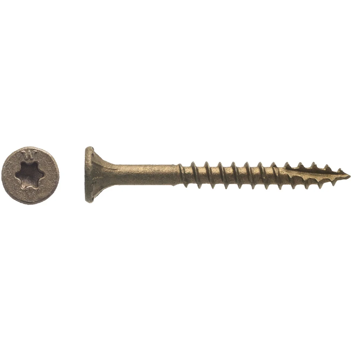 Safe Big Timber 8 x 1-1 2 In. Bronze Flat Head Wood Screw 980 Ct. 5 Lb. Top-Quality
