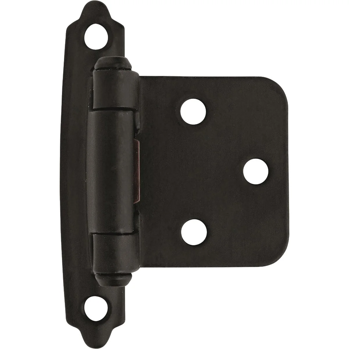 Effective Amerock Functional Hardware Flat Black Self-Closing Face Mount Variable Overlay Hinge 2-Pack Smart