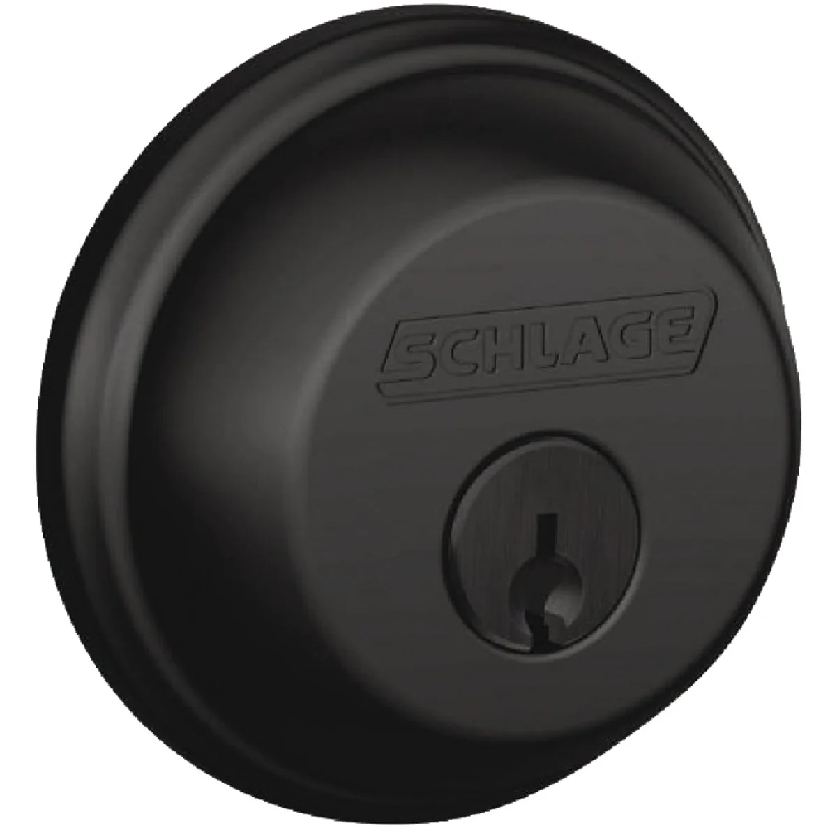 Fashionable Schlage Matte Black Single Cylinder Deadbolt High-Quality