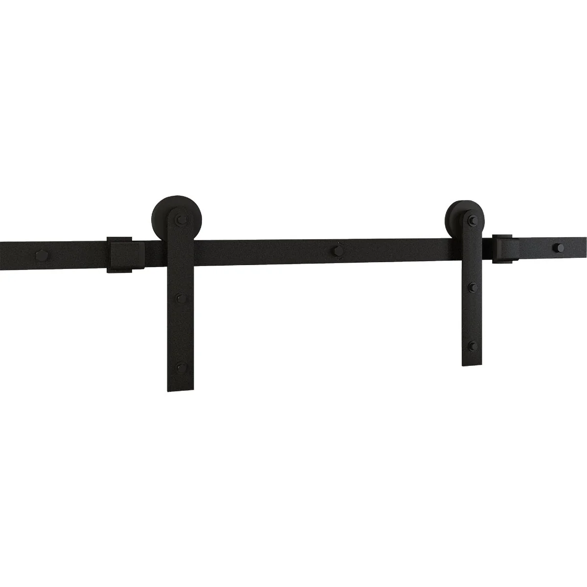 Responsible National 929 72 In. Matte Black Classic Interior Barn Door Kit 2-Piece Sophisticated