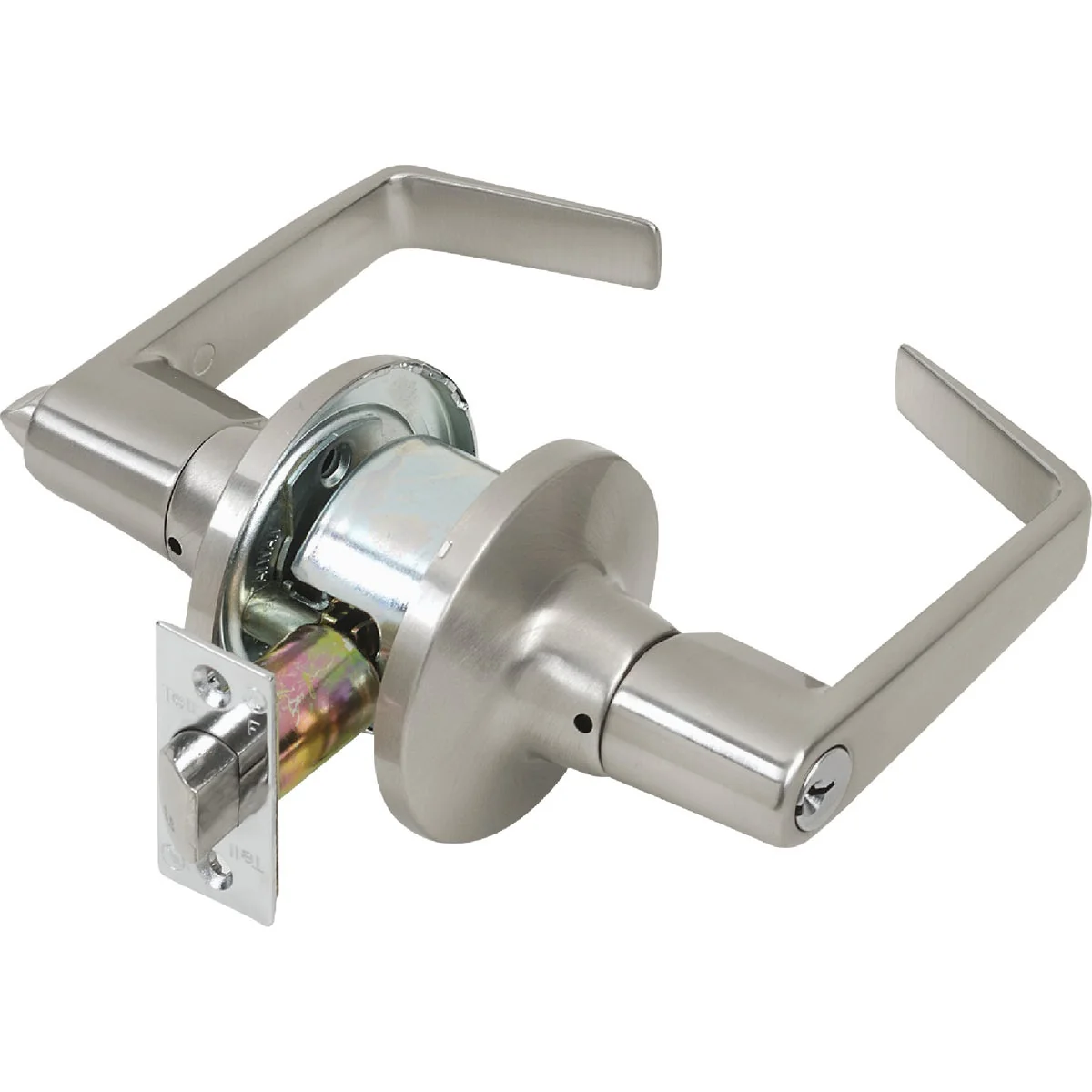 Durable Tell Satin Chrome Entry Door Lever Premium Material