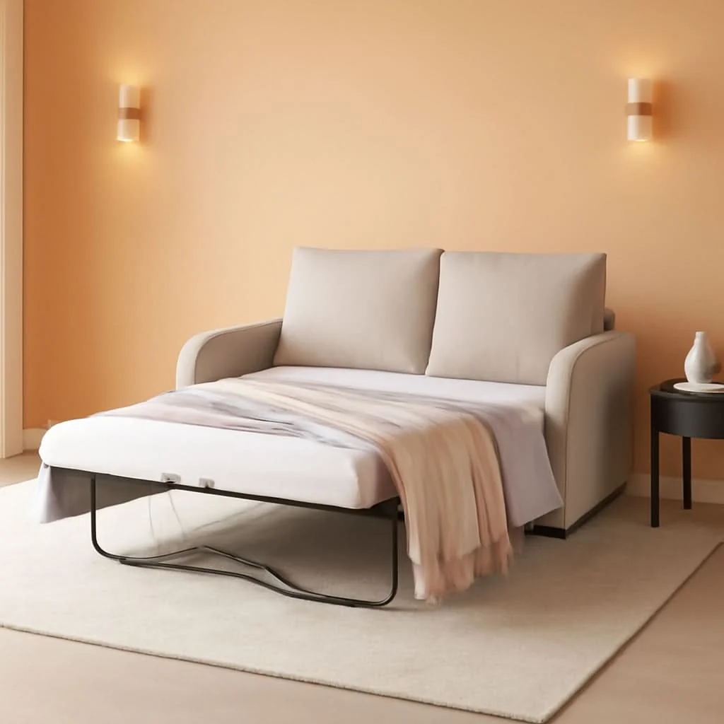 Carefully Designed 2 In 1 Velvet Sleeper Sofa With USB Port Convertible Loveseat Bed Soft Powerful