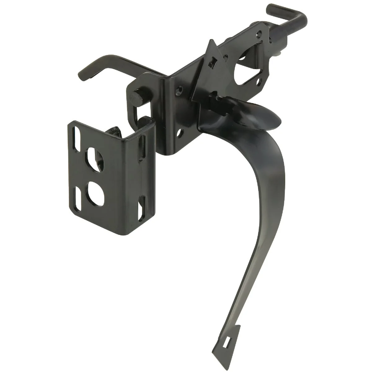Safe National Satin Black Heavy-Duty Gate Latch Verified