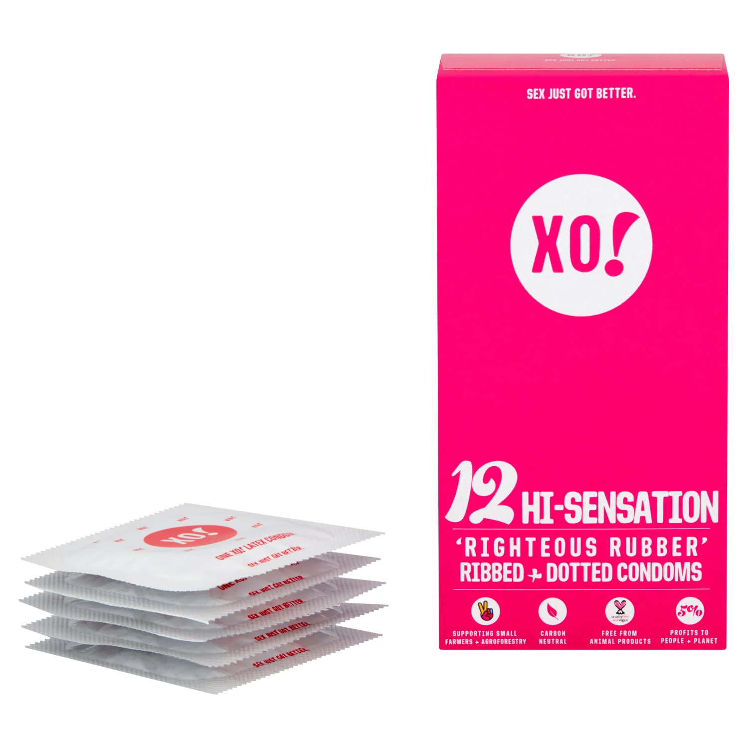 High-End Here We Flo XO by Flo Hi-sensation Ribbed Dotted Condoms Natural Feel Vegan Regular Fit Green