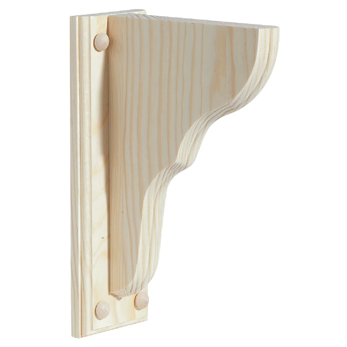 Advanced Waddell 7-3 4 In. D. x 11-1 4 In. H. Natural Wood Shelf Bracket with Backplate Genuine