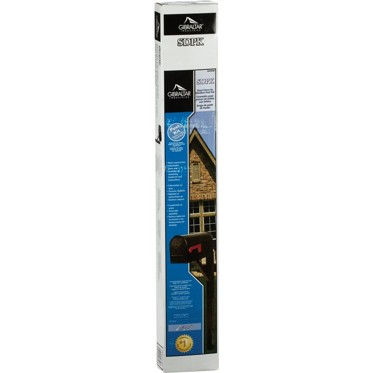 Prestigious Gibraltar Steel Square Drive-In Mailbox Post Kit Official