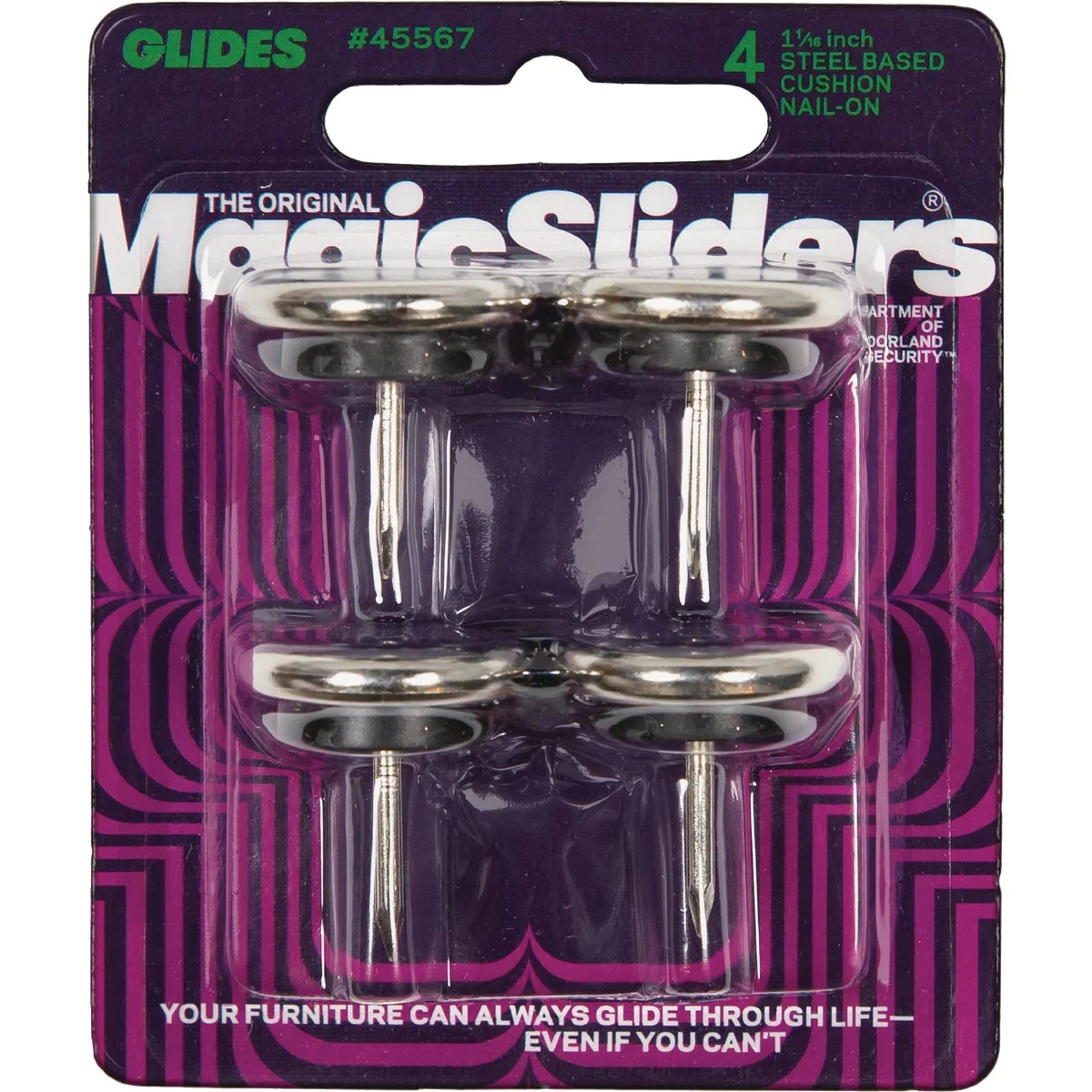 Flexible Sliders 1-1 16 In. Round Nail-On Furniture Glide 4-Pack Stylish