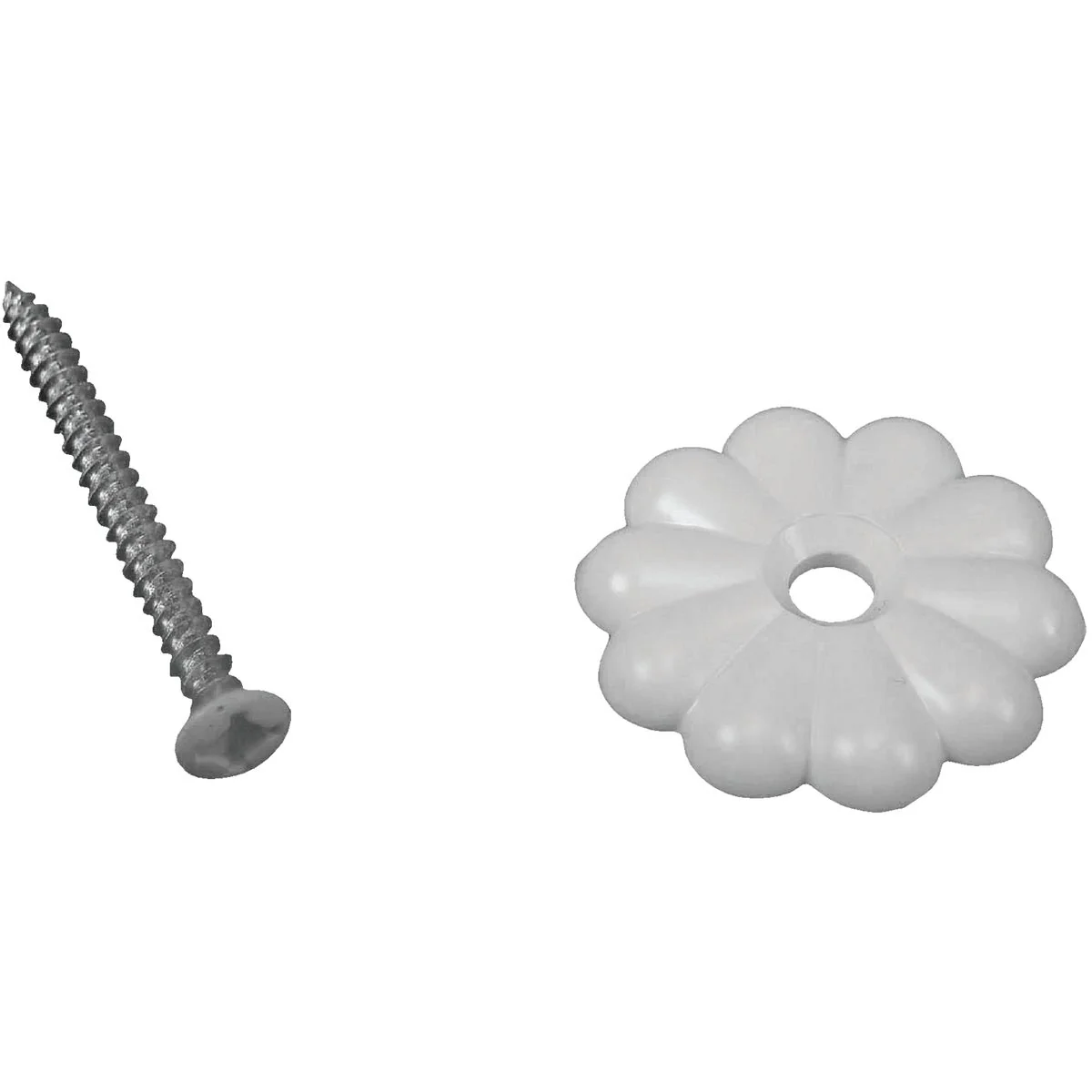 Enhanced United States Hardware White Rosette with Screws 6-Count High-Performance