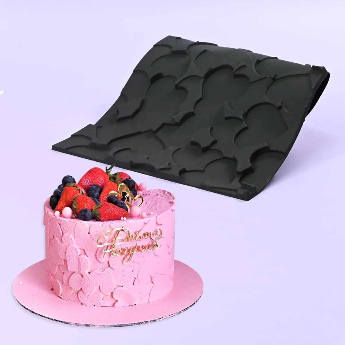 Stylish mostsom Silicone Lace Mold for Sugarcraft Chocolate Fondant Resin Soap Clay Decorating Love Heart Pattern Molds for Cake Elegant