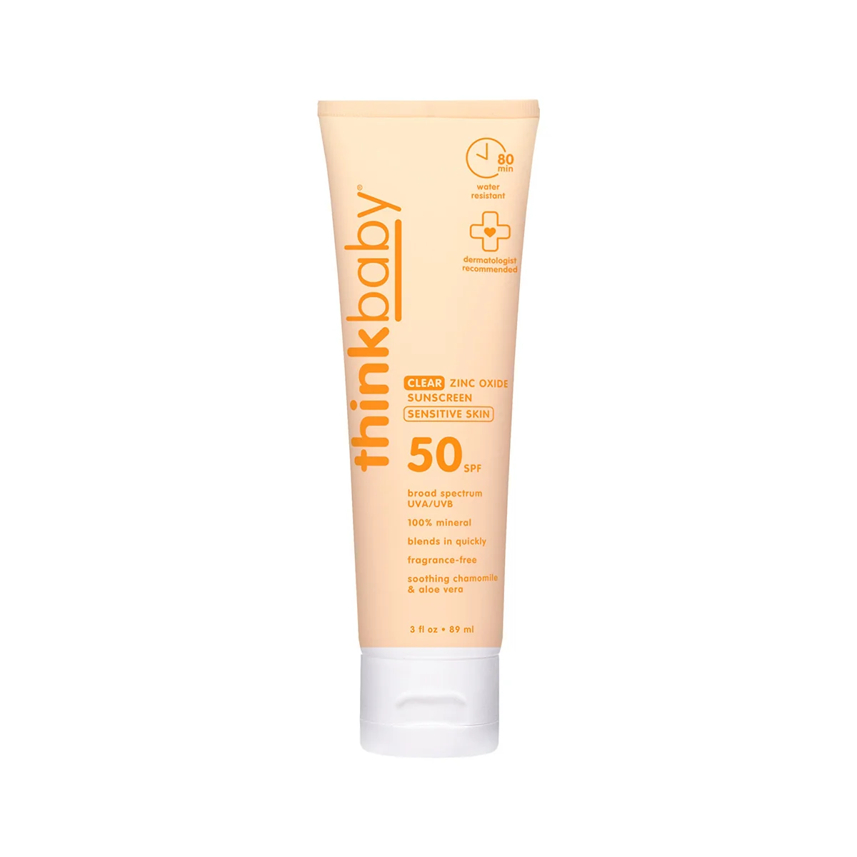 Detailed thinksun thinkbaby SPF 50 Clear Zinc Sunscreen Sensitive Skin - Ages 6 months Versatile