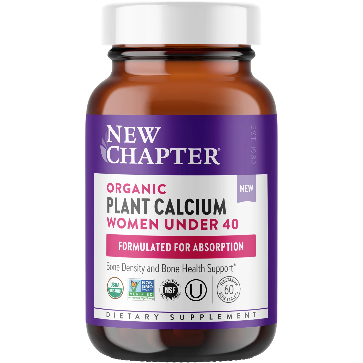 Secure New Chapter Organic Plant Calcium Women Under 40 Original Design