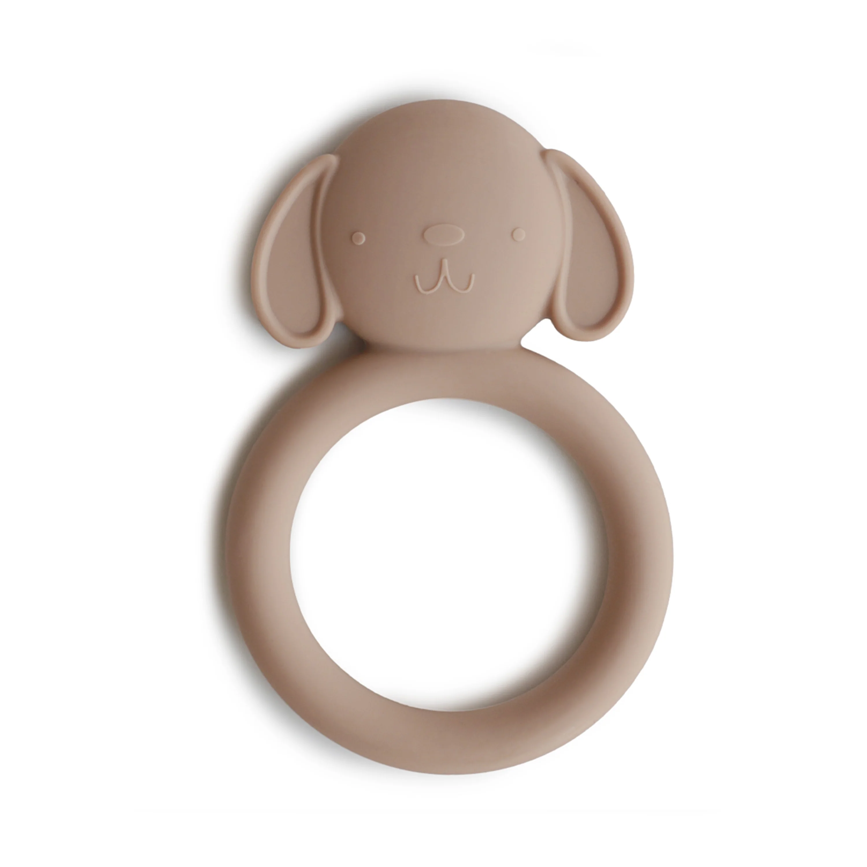 Easy-to-Use mushie Dog Soothing Teether – Safe non-toxic BPA- Food-Grade Silicone Comfortable