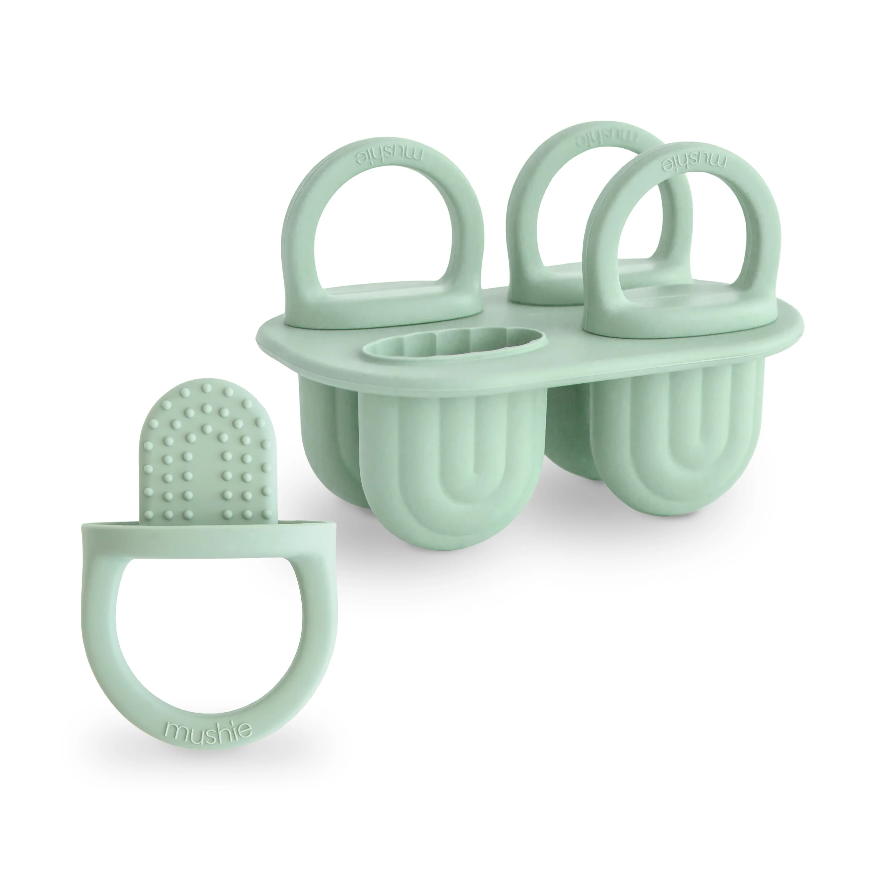 Certified mushie Toddler Ice Pop Tray – Food-Grade Silicone Easy-Release BPA- Top-Quality