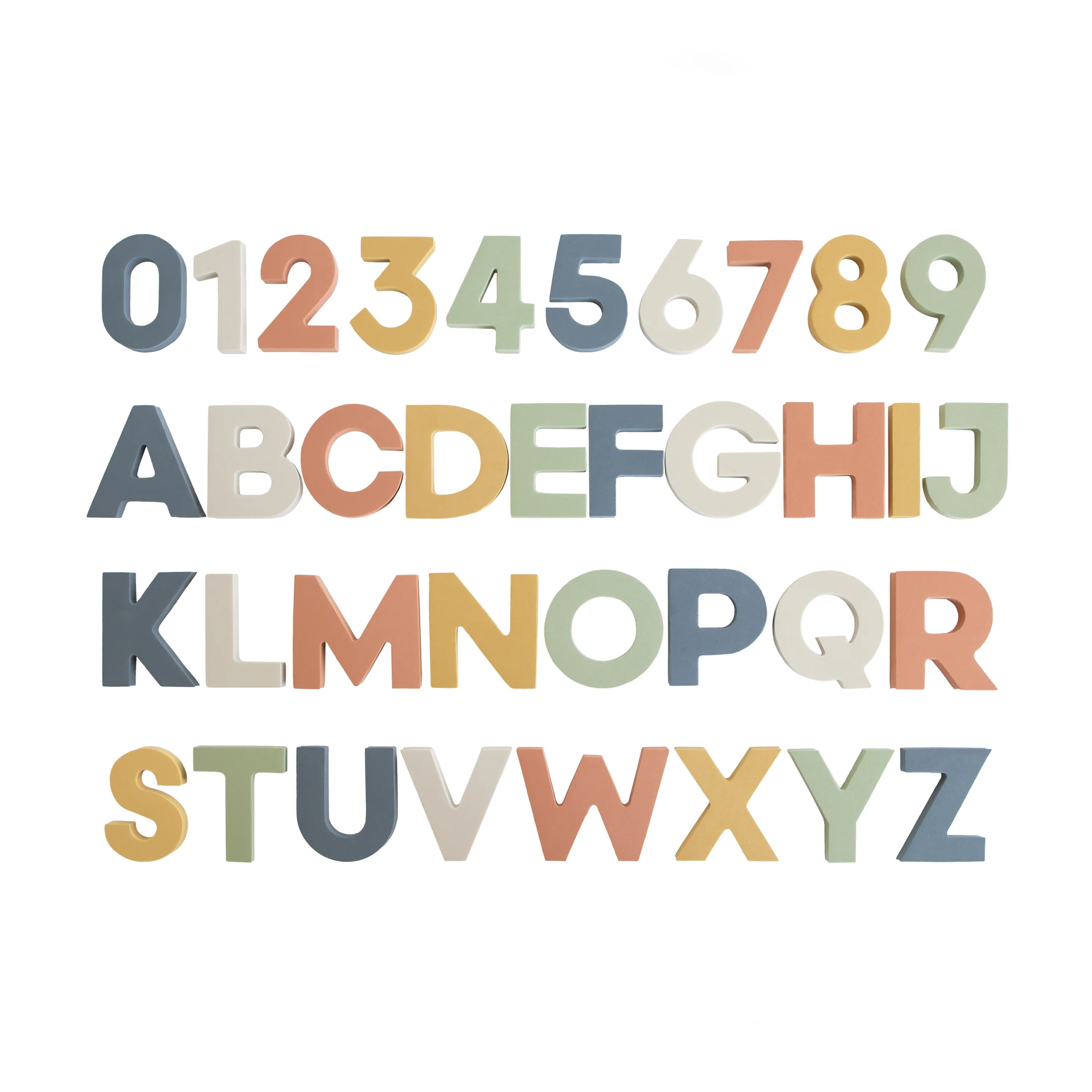 Modern mushie Foam Letters Numbers Bath Play Set – Educational Water-Safe Healthy