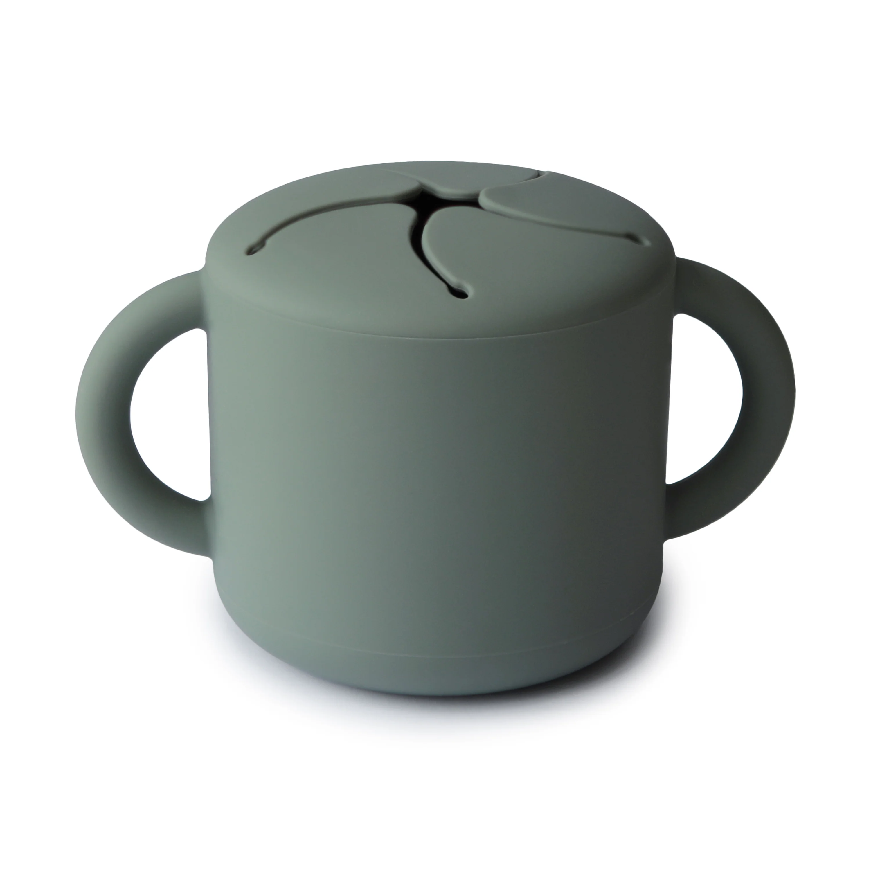 Minimalist mushie Silicone Snack Cup – Easy-Grip Handles BPA- Top-Quality