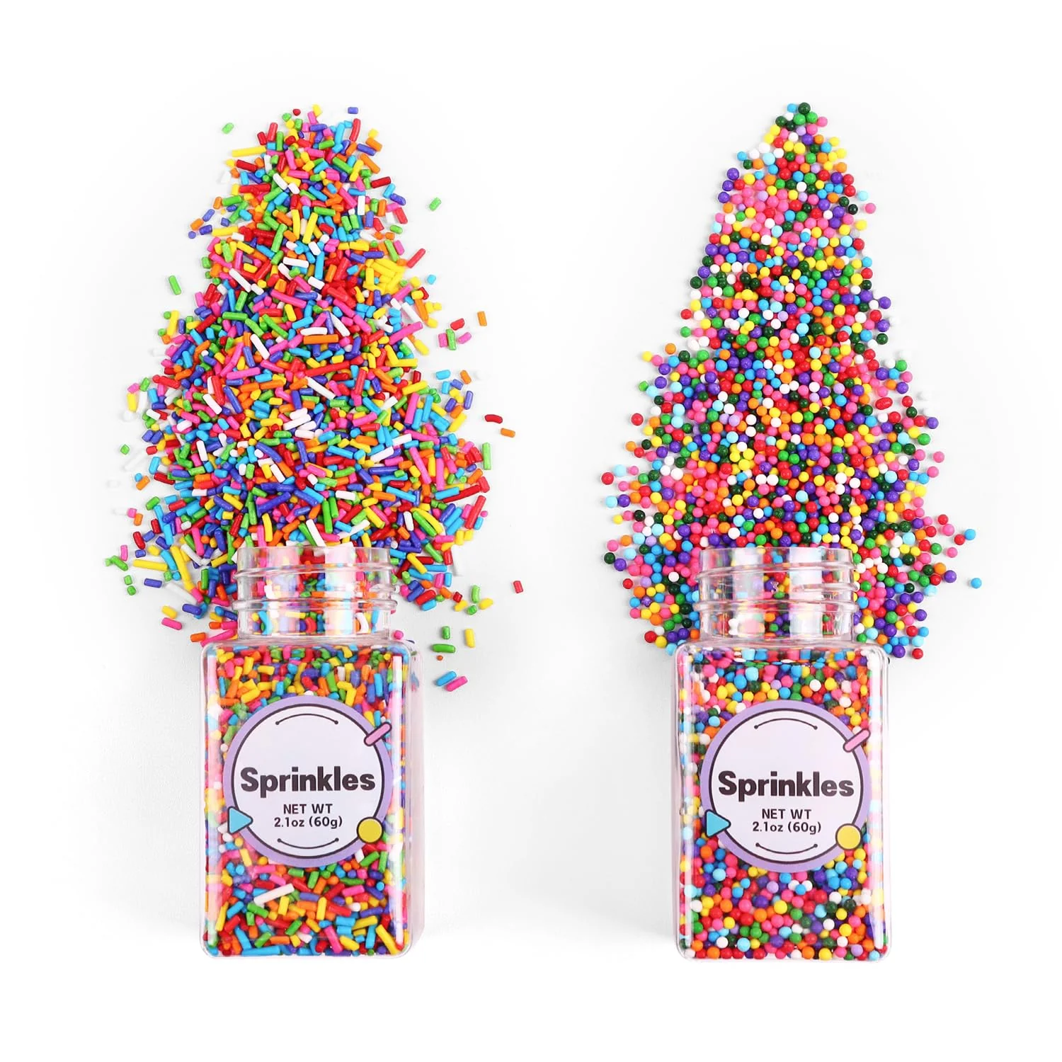 Original Design Rainbow Sprinkles Confetti Sprinkles Bulk Rainbow Sprinkles for Cake Decorating Chocolate Cupcake Baking Sprinkles and Ice Cream Toppings. 120g 4.2oz Comfortable