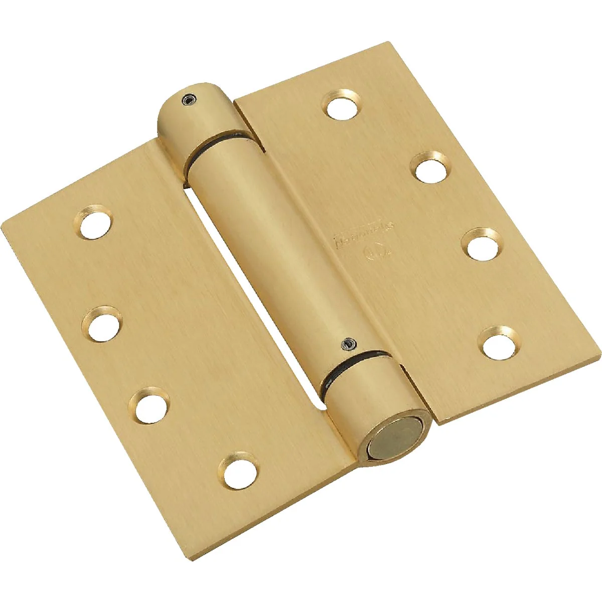 Relaxed National 4 In. Square Satin Brass Spring Door Hinge Convenient
