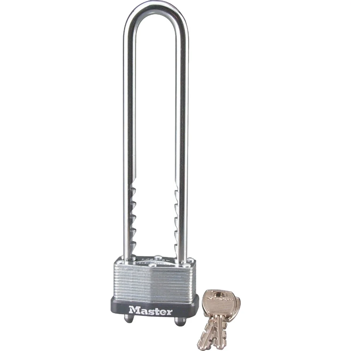 Durable Master Lock 1-3 4 In. W. Warded Keyed Different Padlock with 2-3 4 In. To 5-3 8 In. Adjustable Shackle World-Class