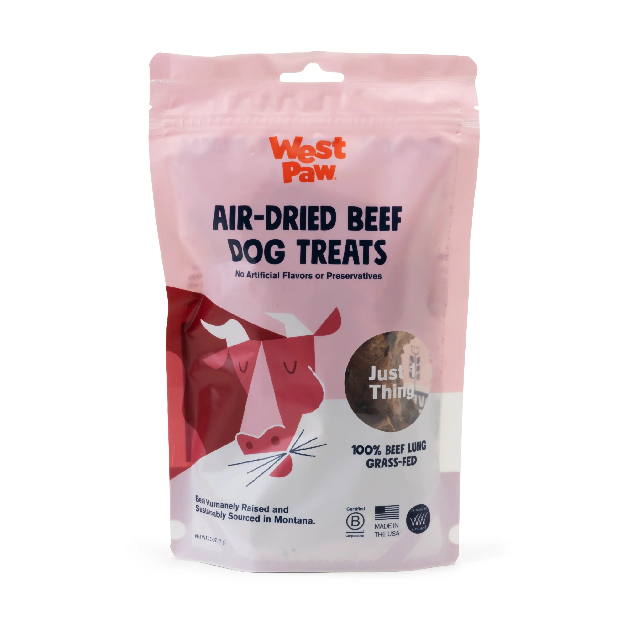 Advanced West Paw Dog Treat – Air-Dried Beef Lung High Protein for Muscle Energy High-Performance