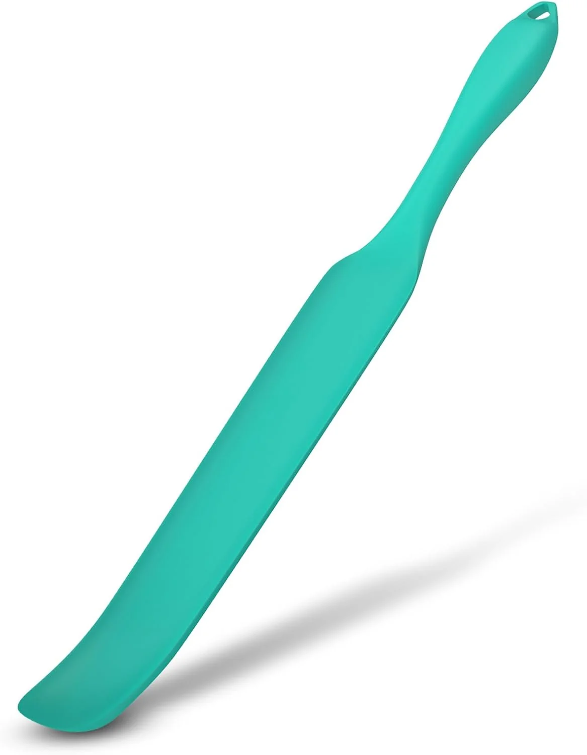 Exceptional Demao Silicone Blender Spatula Scraper for Vitamix - Under-Blade Jar Accessory with Long Handle Nonstick Surface and Hanging Holes Cyan Natural