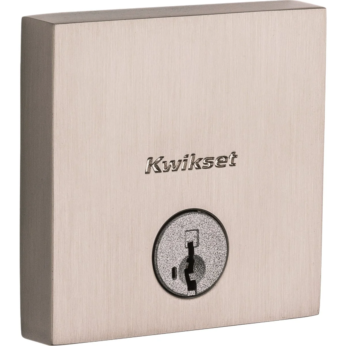 Contemporary Kwikset Signature Downtown Single Cylinder Deadbolt SmartKey Satin Nickel Advanced