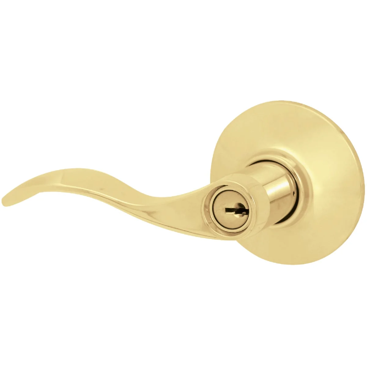 Authentic Schlage Ultima Bright Brass Accent Entry Door Lever Selected