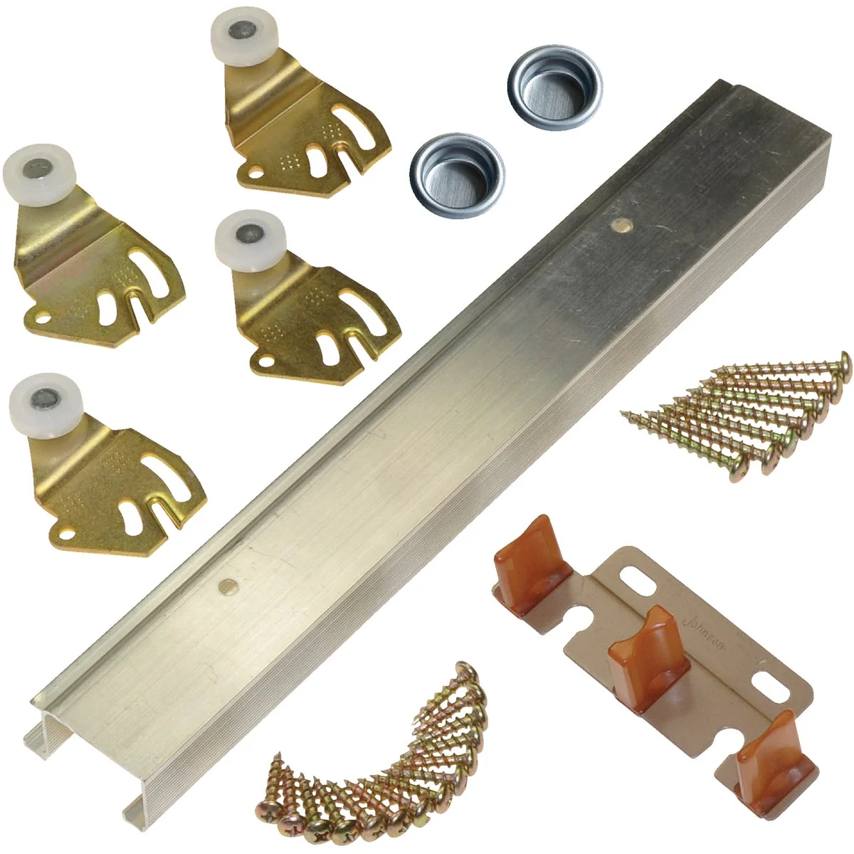 Healthy Johnson Aluminum 60 In. Bypass Door Hardware Set Fine