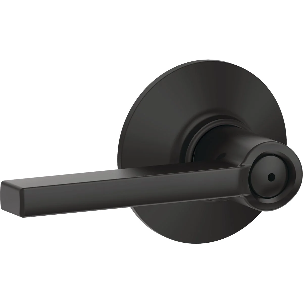 Eco-Friendly Schlage Latitude Matte Black Privacy Door Lever Exclusive