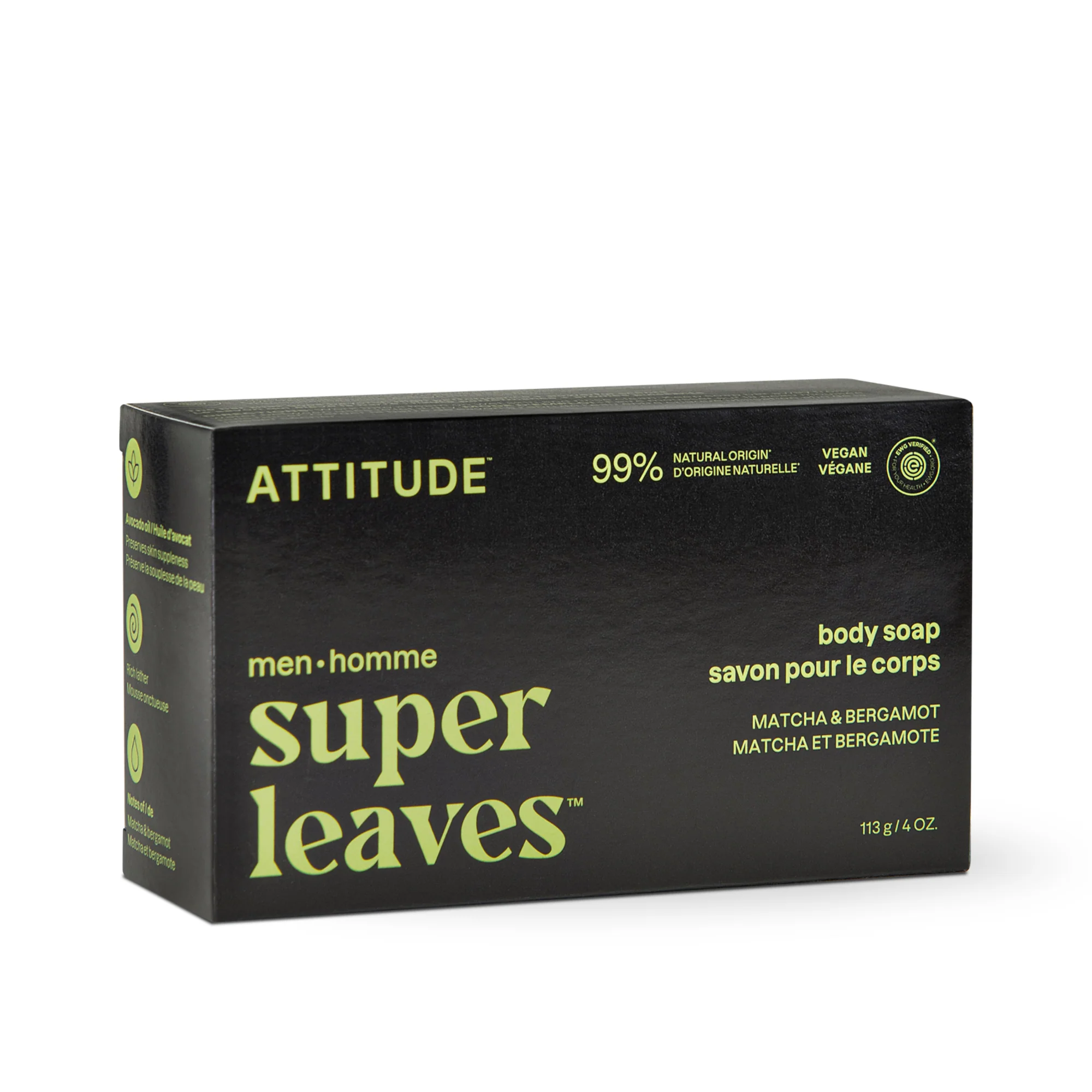 Premium Material ATTITUDE super leaves Men Body Soap Bar Solid