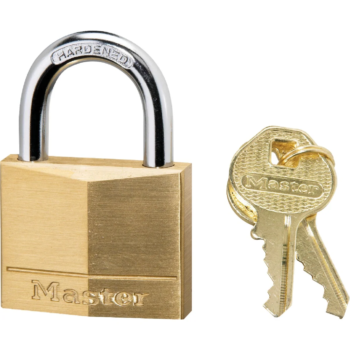 Premium Master Lock 1-9 16 In. W. 4-Pin Tumbler Brass Keyed Different Padlock Quality