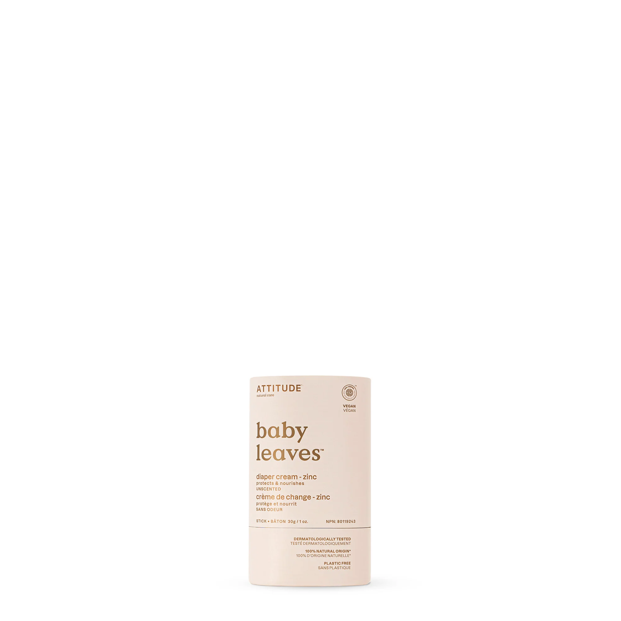 Secure ATTITUDE baby leaves Diaper Cream Pure