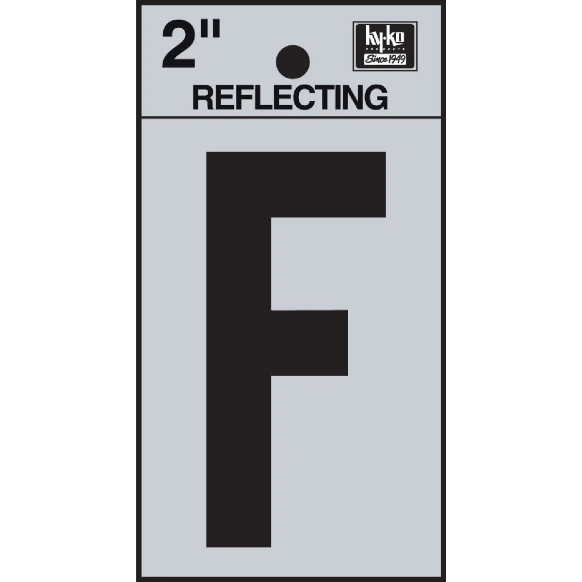 Luxury Hy-Ko Vinyl 2 In. Reflective Adhesive Letter F High-Grade