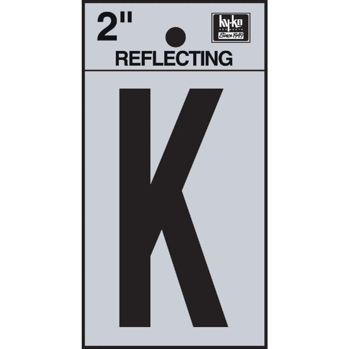 High-Grade Hy-Ko Vinyl 2 In. Reflective Adhesive Letter K Convenient