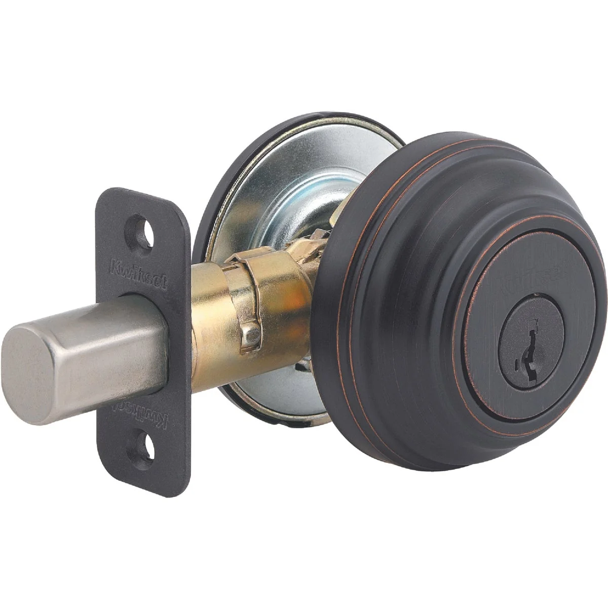 Excellent Kwikset Signature Series Venetian Bronze Single Cylinder Deadbolt Top-Quality